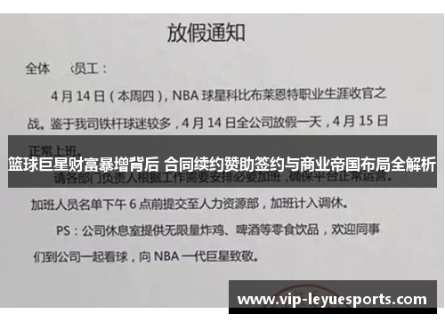 篮球巨星财富暴增背后 合同续约赞助签约与商业帝国布局全解析