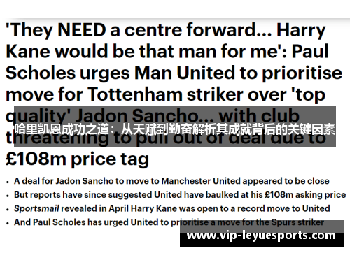 哈里凯恩成功之道：从天赋到勤奋解析其成就背后的关键因素